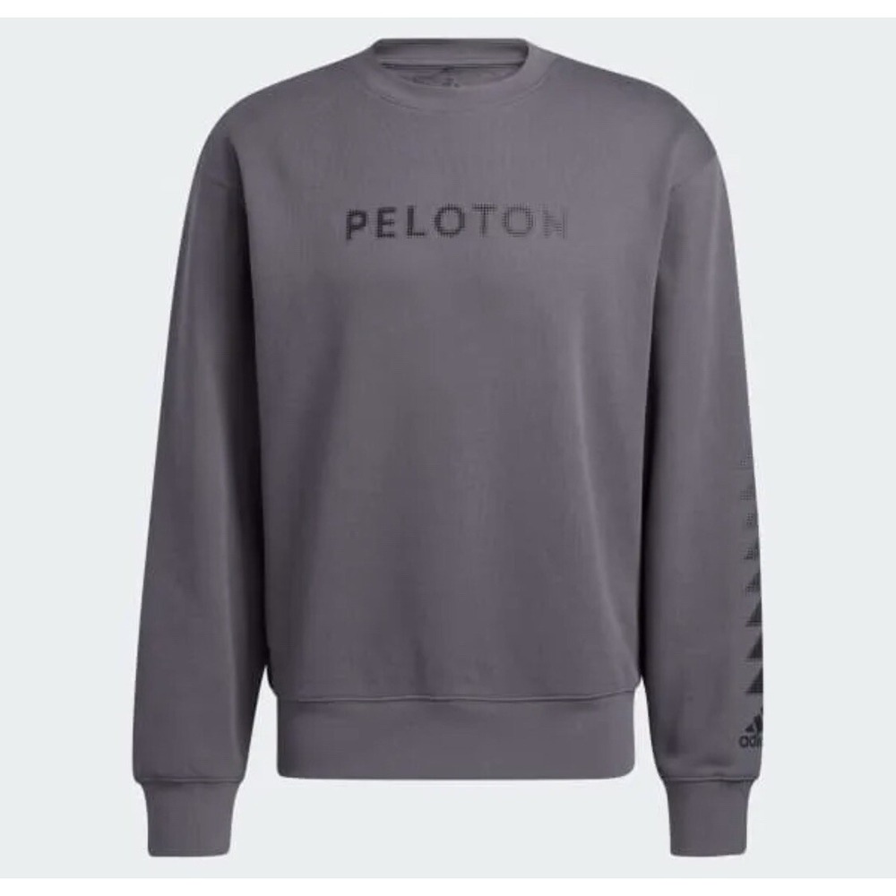 Adidas Peloton Mens Medium Unisex Crew Neck Pullover Sweatshirt Grey New